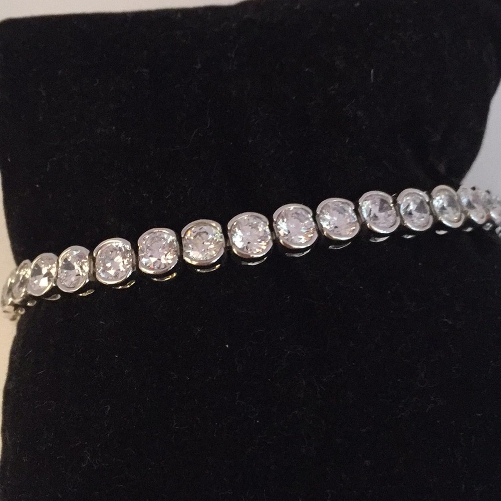 Silver tennis bracelet